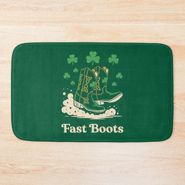 Item preview, Lucky Fast Boots Shamrock Pattern Country Aesthetic designed and sold by SplashTastic.