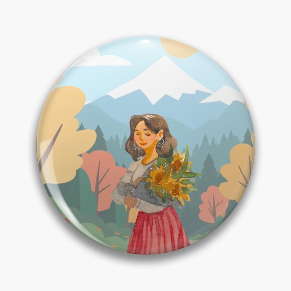 Item preview, Autumn girl with sunflowers  designed and sold by Vkcha.