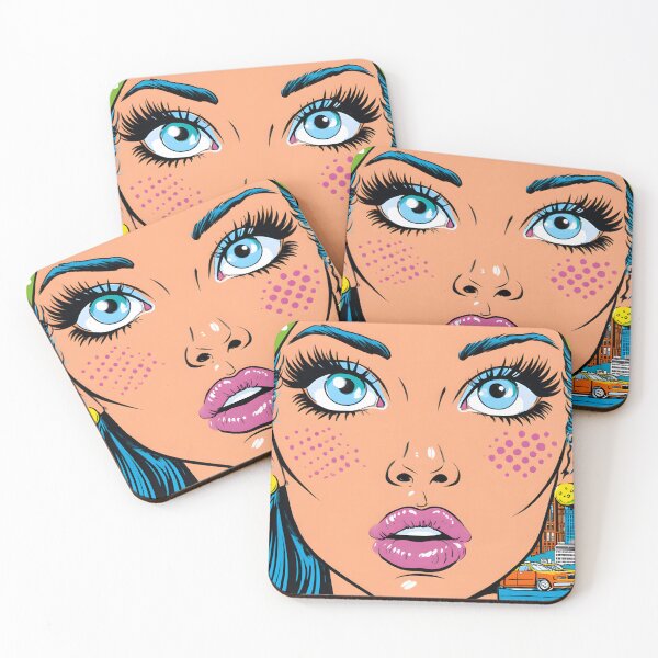 Item preview, Vibrant Pop Art Portrait with Cityscape Background designed and sold by Artessie.
