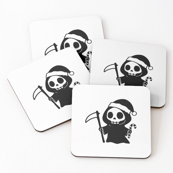 Item preview, Merry Crypt-mas Grimsy the Festive Reaper designed and sold by InkStation24.