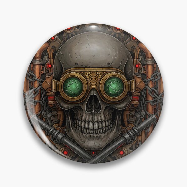 Item preview, Iron Revenant — Steampunk Skull with Gears, Chains & Crossed Anchors designed and sold by The Visual Syllabus.
