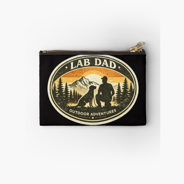 Item preview, Labrador Dad Outline – Retro Silhouette Badge | Lab Dad Outdoor designed and sold by PawPrintCustom.