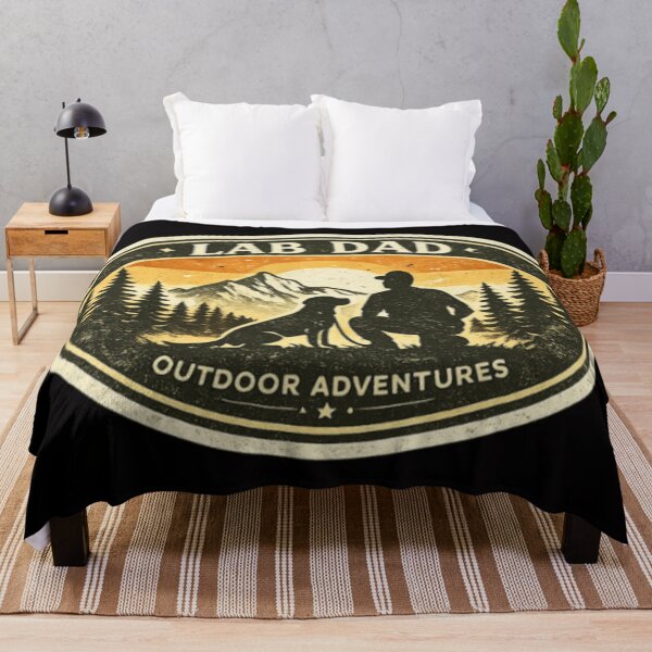 Item preview, Labrador Dad Outline – Retro Silhouette Badge | Lab Dad Outdoor designed and sold by PawPrintCustom.