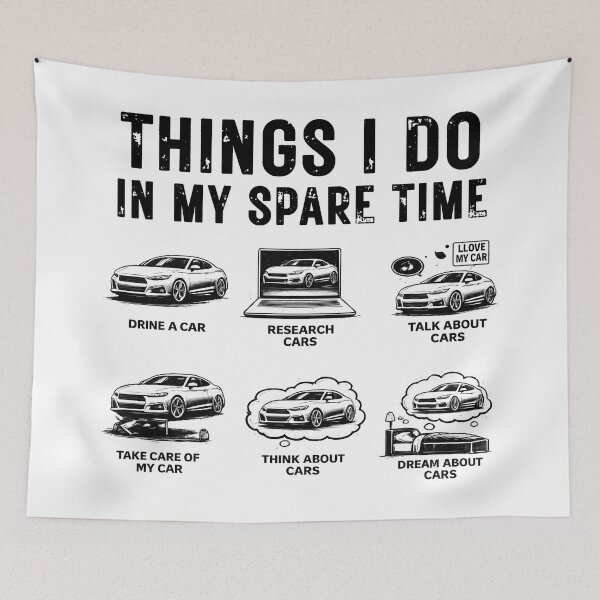 Item preview, Things I Do In My Spare Time – Funny Car Quote | Car Lover Humor Tee & Gift designed and sold by Teetreasure2.