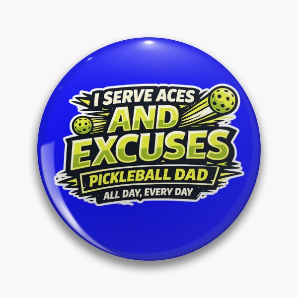Item preview, Funny Pickleball Dad Gift – I Serve Aces And Excuses – Absurd Tournament Father designed and sold by Pickleball-Gift.