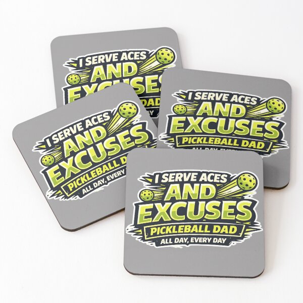 Item preview, Funny Pickleball Dad Gift – I Serve Aces And Excuses – Absurd Tournament Father designed and sold by Pickleball-Gift.