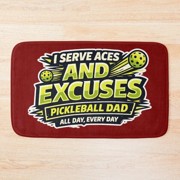 Item preview, Funny Pickleball Dad Gift – I Serve Aces And Excuses – Absurd Tournament Father designed and sold by Pickleball-Gift.