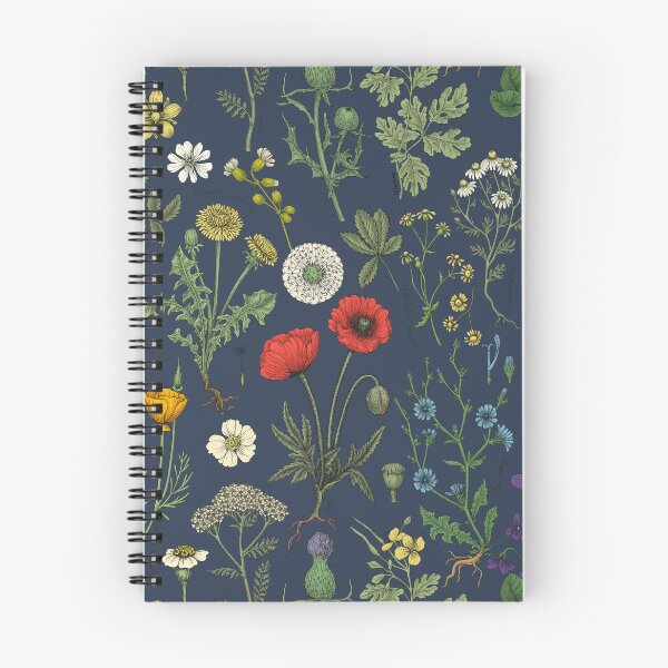 Item preview, Wildflowers collage on navy designed and sold by Katerina Mitkova Kirilova.