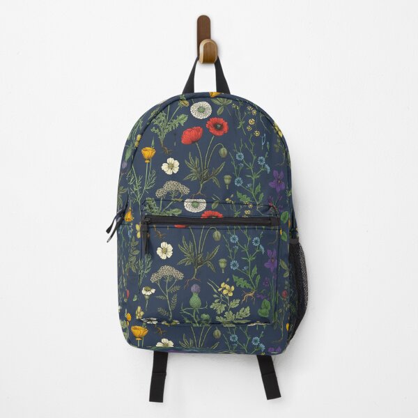 Item preview, Wildflowers collage on navy designed and sold by Katerina Mitkova Kirilova.