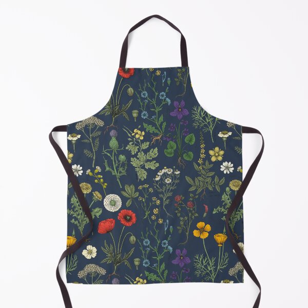 Item preview, Wildflowers collage on navy designed and sold by Katerina Mitkova Kirilova.