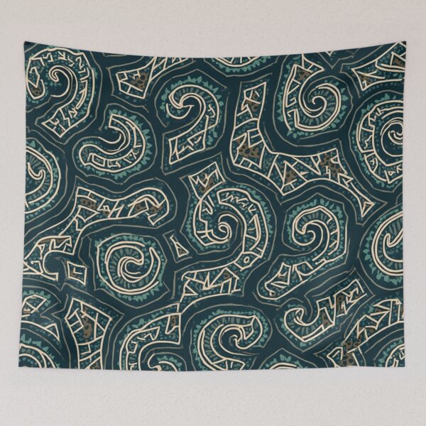 Aperçu de l'œuvre Nouvelle-Zélande Maori Paua Pattern Koru Design 826 créée et vendue par GrinGalore.