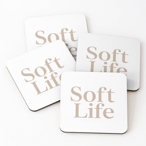 Item preview, Soft Life Aesthetic Sticker | Luxury Minimal Feminine Typography Decal designed and sold by pixelandpalette.