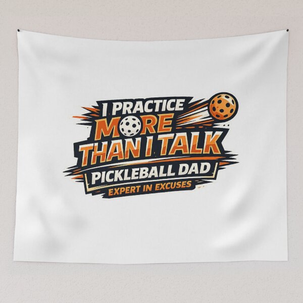 Item preview, Funny Pickleball Dad Gift – I Practice More Than I Talk – Competitive Tournament Father designed and sold by Pickleball-Gift.