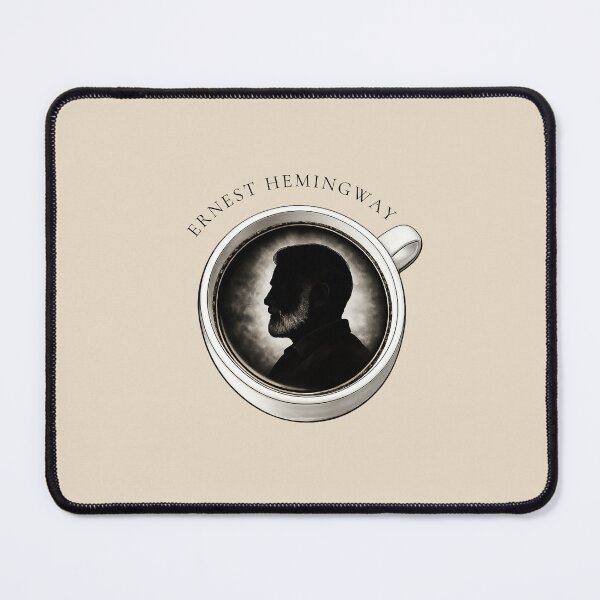 Item preview, Ernest Hemingway Coffee Silhouette – Literary Design designed and sold by PKDWriterMerch.