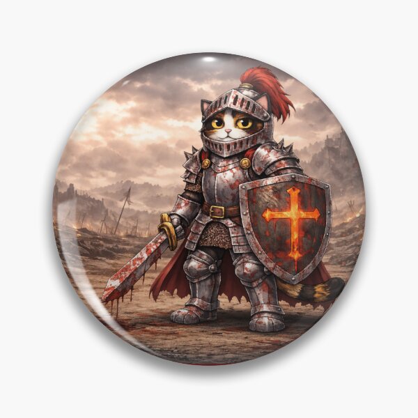 Item preview, Engel the Crimson Knight – Multiverse Cat Dark Medieval Warrior Design designed and sold by STE4DYR.