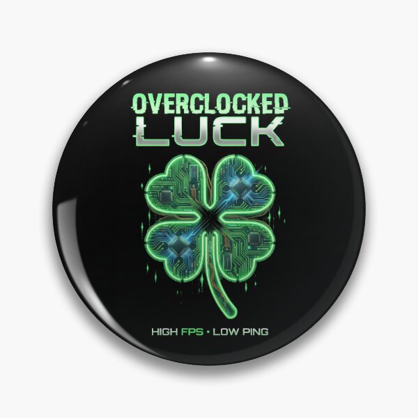 Item preview, Overclocked Luck PC Gaming - High FPS Low Ping St Patrick's Gift designed and sold by Luminari Creations.