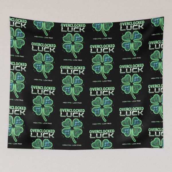 Item preview, Overclocked Luck PC Gaming - High FPS Low Ping St Patrick's Gift designed and sold by Luminari Creations.
