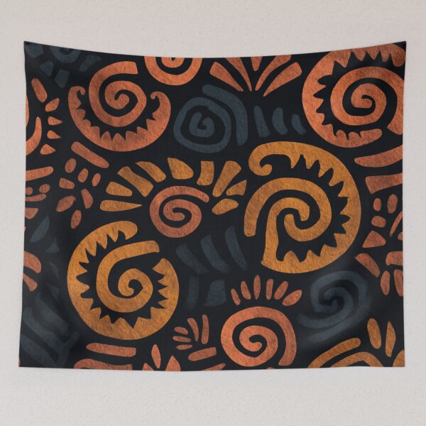 Aperçu de l'œuvre Nouvelle-Zélande Maori Paua Pattern Koru Design 828 créée et vendue par GrinGalore.