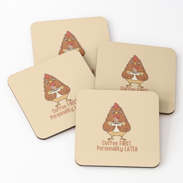Item preview, Tired Morning Coffee Chicken - Relatable Humor designed and sold by draft & digital.