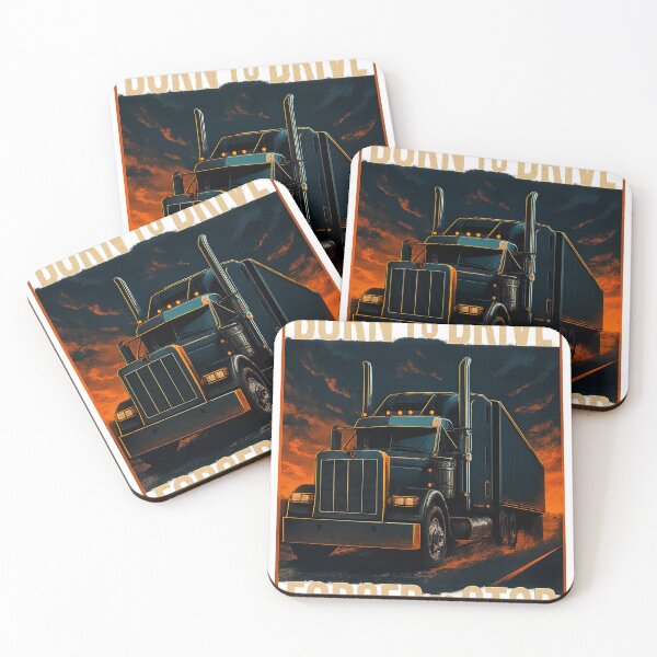 Item preview, Born to Drive – Forced to Stop  Bold Trucker Sunset Art designed and sold by mbmstores.