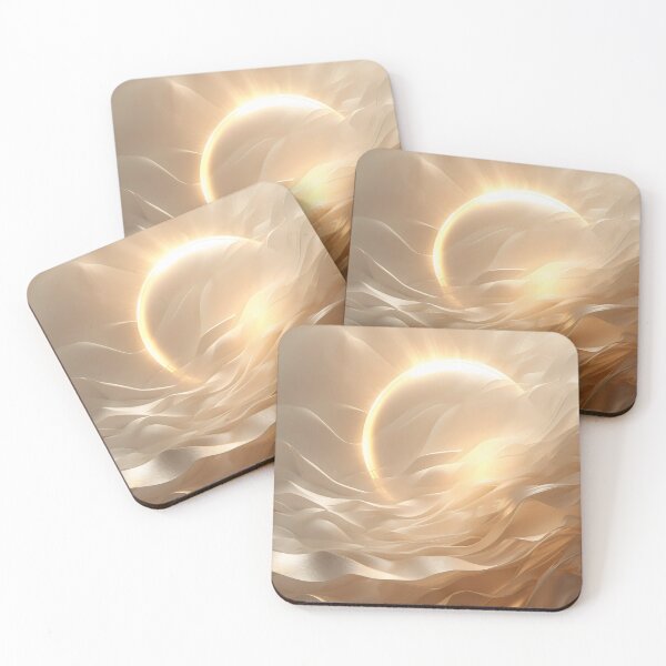 Item preview, Solar Presence – Golden Abstract Sun Light Art designed and sold by LaLi-Designs.