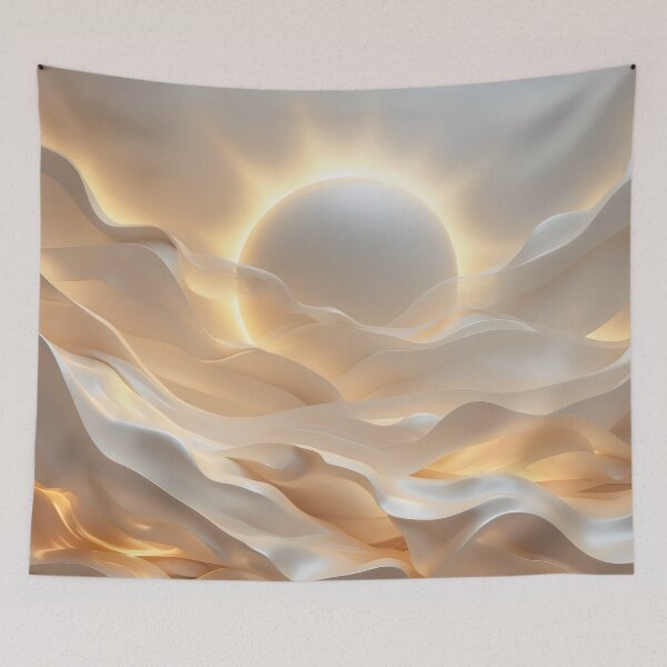 Item preview, Solar Presence – Golden Abstract Sun Light Art designed and sold by LaLi-Designs.