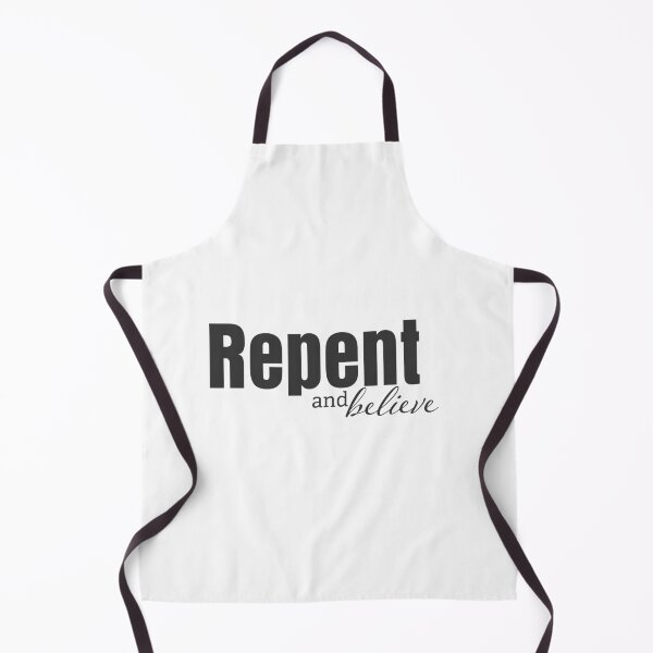 Item preview, Repent And Believe – Christian Faith Typography T-Shirt Design designed and sold by CrossCrafted.