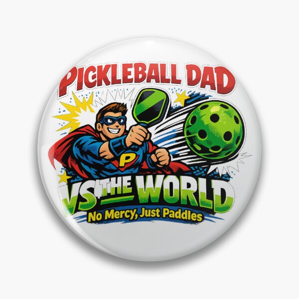 Item preview, Funny Pickleball Dad Gift – Pickleball Dad vs The World – Epic Cartoon Humor designed and sold by Pickleball-Gift.