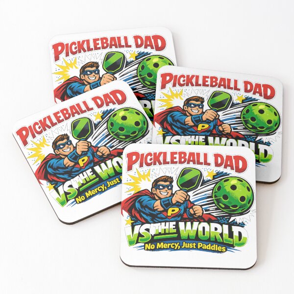 Item preview, Funny Pickleball Dad Gift – Pickleball Dad vs The World – Epic Cartoon Humor designed and sold by Pickleball-Gift.