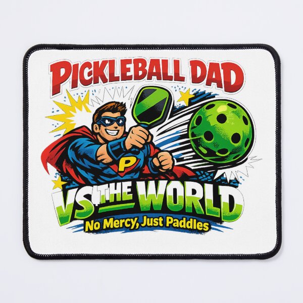 Item preview, Funny Pickleball Dad Gift – Pickleball Dad vs The World – Epic Cartoon Humor designed and sold by Pickleball-Gift.