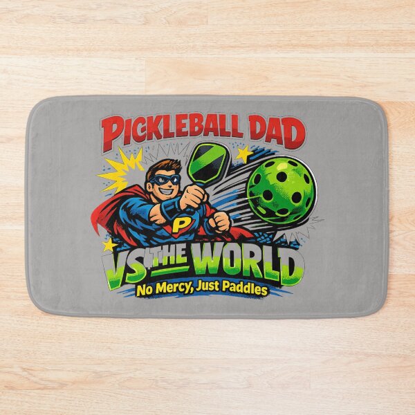 Item preview, Funny Pickleball Dad Gift – Pickleball Dad vs The World – Epic Cartoon Humor designed and sold by Pickleball-Gift.