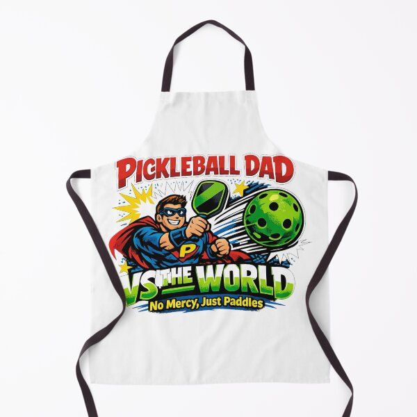 Item preview, Funny Pickleball Dad Gift – Pickleball Dad vs The World – Epic Cartoon Humor designed and sold by Pickleball-Gift.