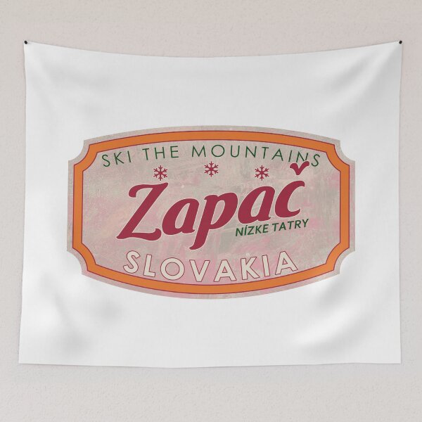 Item preview, Zapač, Slovakia, Nízke Tatry, Ski, textured skiing badge designed and sold by Wanderful-roads.