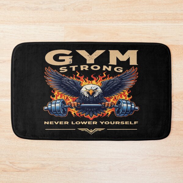 Item preview, Fierce Gym Strong Eagle Design – Powerful Fitness Motivation “Never Lower Yourself” Artwork designed and sold by Bright Nest Studio.