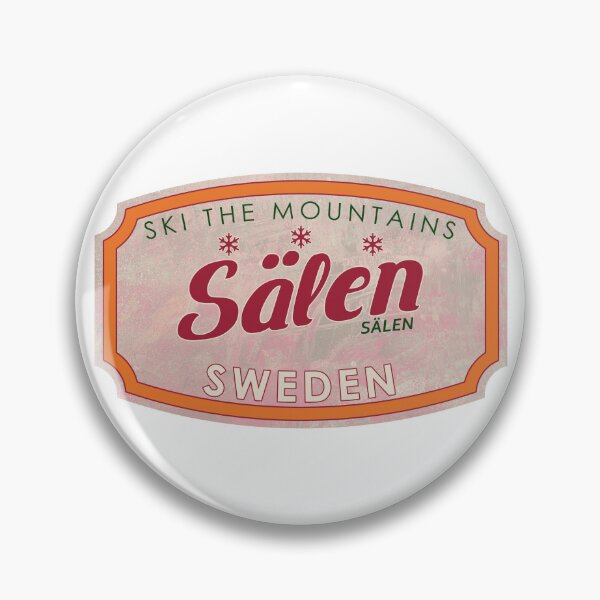 Item preview, Sälen, Sweden, Sälen, Ski, textured skiing badge designed and sold by Wanderful-roads.