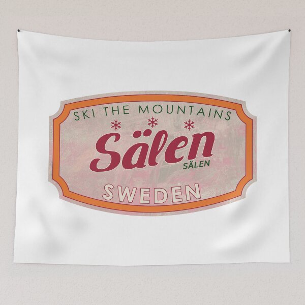 Item preview, Sälen, Sweden, Sälen, Ski, textured skiing badge designed and sold by Wanderful-roads.