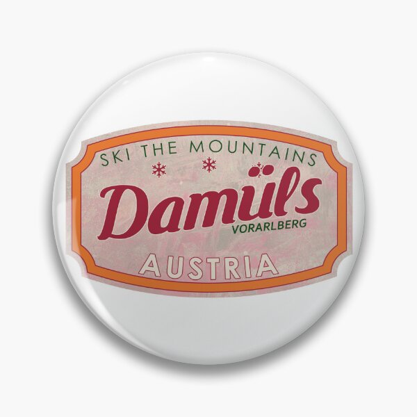 Item preview, Damüls, Austria, Vorarlberg, Ski, textured skiing badge designed and sold by Wanderful-roads.