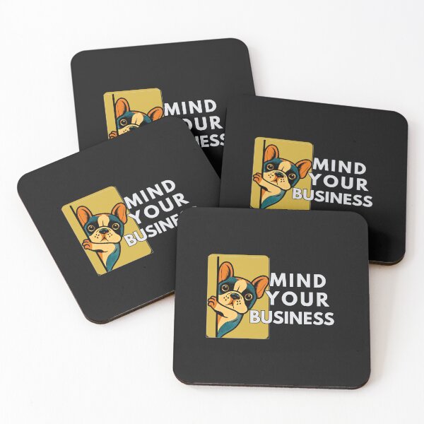 Item preview, Mind Your Business Funny French Bulldog Peeking Dog Design designed and sold by AdicretorDesign.