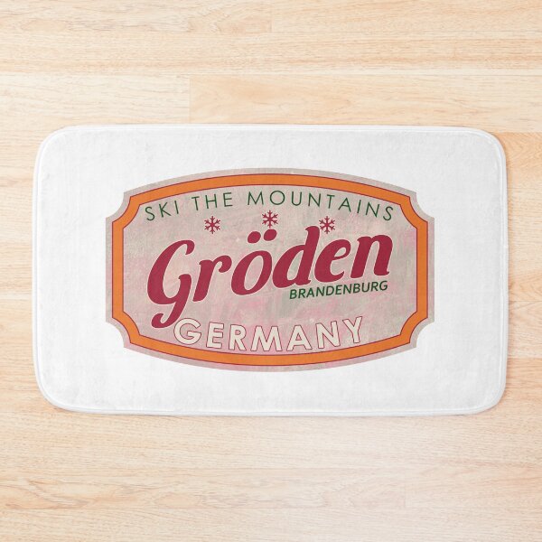 Item preview, Gröden, Germany, Brandenburg, Ski, textured skiing badge designed and sold by Wanderful-roads.