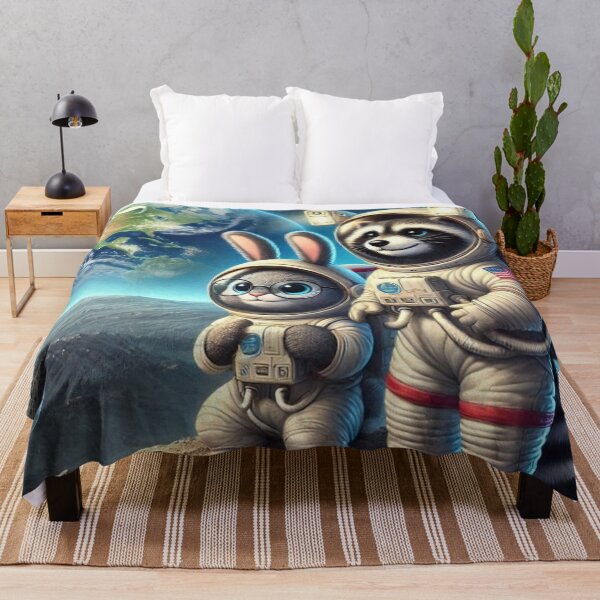 Item preview, "Moon Explorers: Raccoon & Rabbit Space Adventure" designed and sold by Dogandesighn.