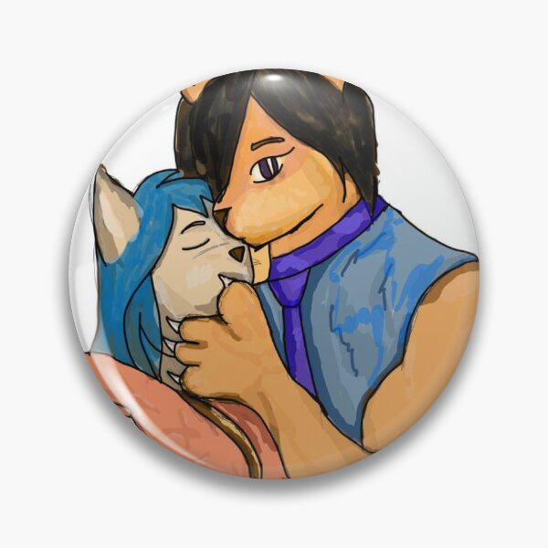 Item preview, Cute Furry Fox Couple Kissing – Romantic Anime Fox Love Illustration designed and sold by dremneaw.