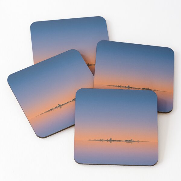 Item preview, Faded Skylines – Town – Blue Coral designed and sold by Static Horizon Art.