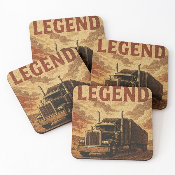 Item preview, Long Haul Legend  Rugged Desert Trucker Art designed and sold by mbmstores.