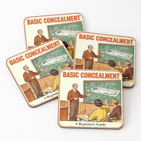 Item preview, Basic Concealment Retro Dark Humor Parody designed and sold by PictorialWhimsy.