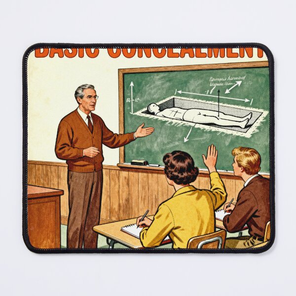 Item preview, Basic Concealment Retro Dark Humor Parody designed and sold by PictorialWhimsy.