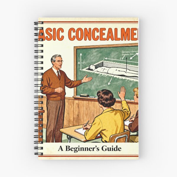 Item preview, Basic Concealment Retro Dark Humor Parody designed and sold by PictorialWhimsy.
