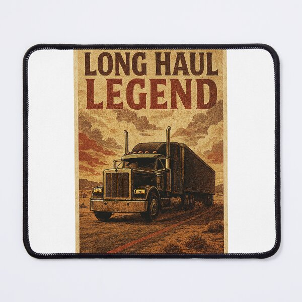 Item preview, Long Haul Legend Rugged Desert Trucker Art designed and sold by mbmstores.