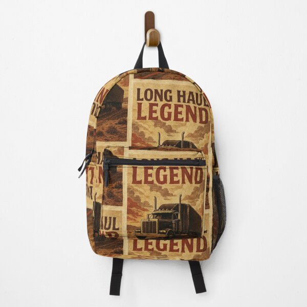 Item preview, Long Haul Legend Rugged Desert Trucker Art designed and sold by mbmstores.
