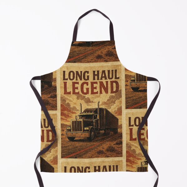 Item preview, Long Haul Legend Rugged Desert Trucker Art designed and sold by mbmstores.