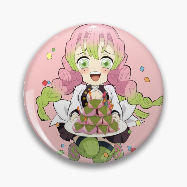 Item preview, Mitsuri chibi w/ pink background♡ designed and sold by StarBerryStudlo.